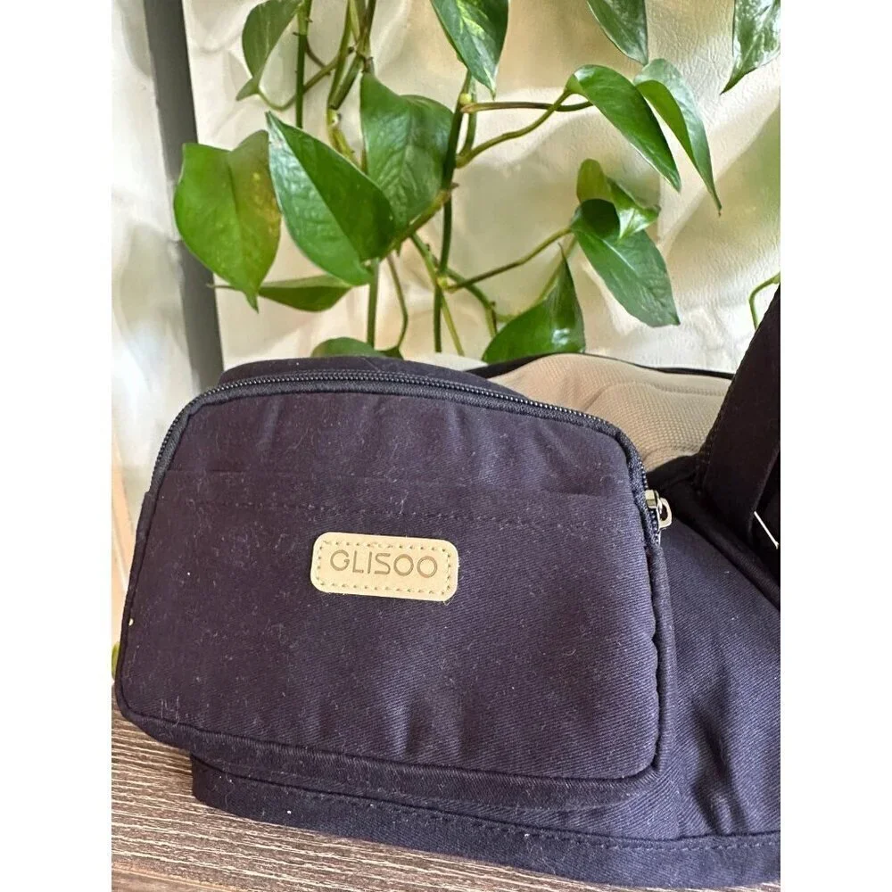 Glisoo Black Cotton Support Belt with Pouch